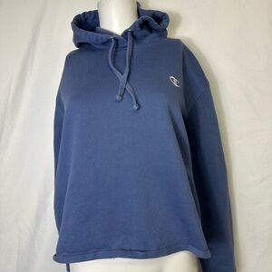 Champion Navy Blue Pullover Hoodie with Small Logo